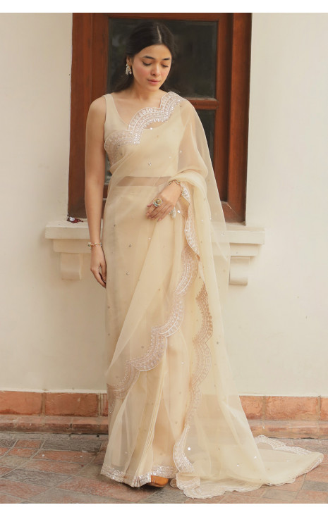 Ivory Saree